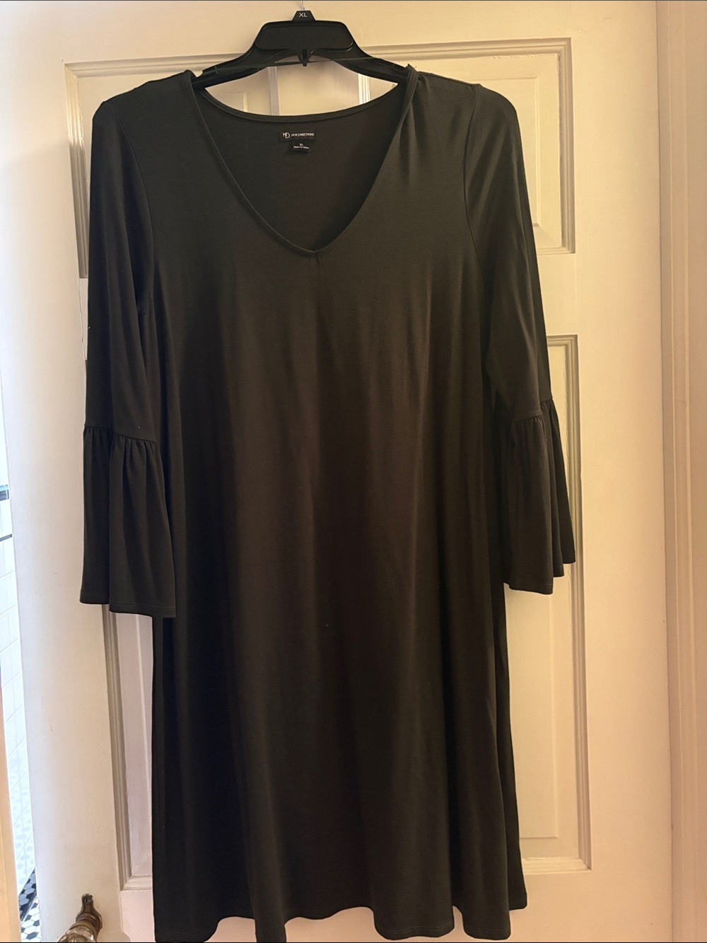 New Directions V-Neck Tunic with Bell Sleeves